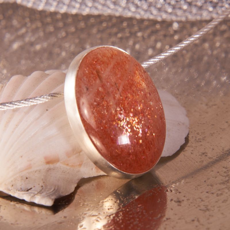 Sonnenstein Collier Silber 20x15 mm